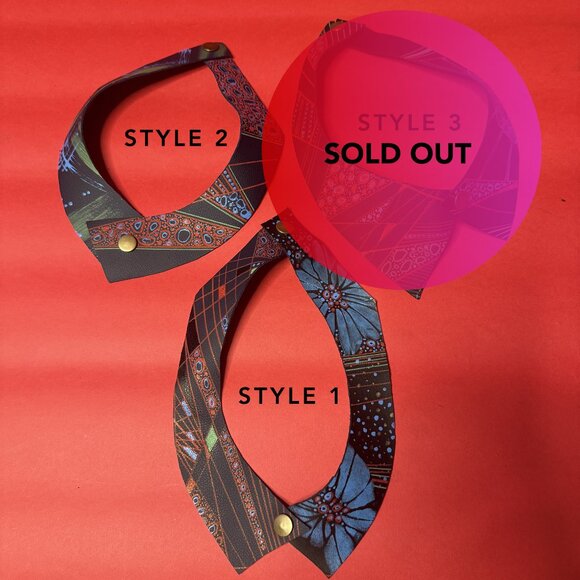 Upcycled Cactus Leather Collar – Hand-Painted, Unique Statement Accessory - Picture 4 of 14